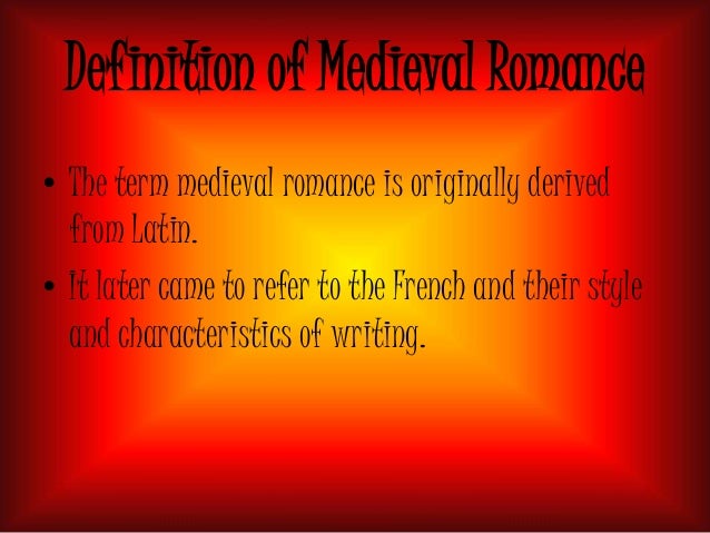 Chivalric romance definition